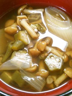 簡単 オクラ なめこ 長葱の 和風スープ-レシピのメイン写真