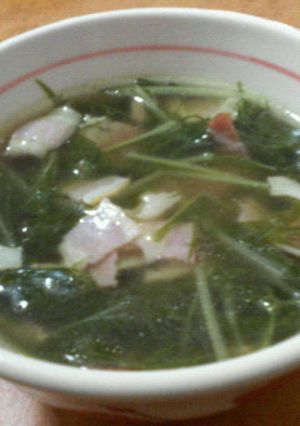 水菜とベーコンの簡単ｽｰﾌﾟ★-レシピのメイン写真