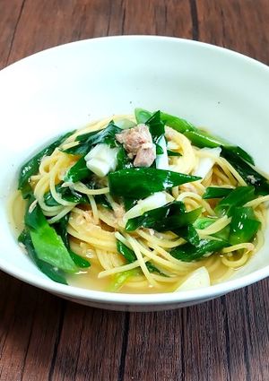 時短！ねぎとツナのだしパスタ-レシピのメイン写真