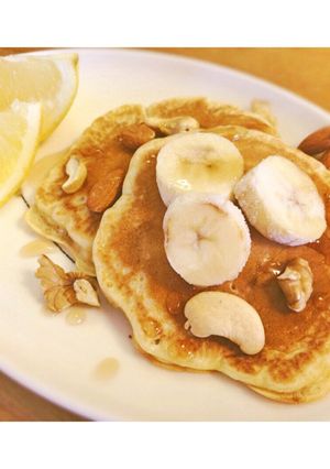 ＊米粉・全粒粉でバナナのパンケーキ＊-レシピのメイン写真