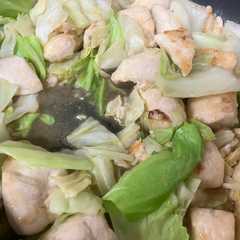 鶏胸肉とキャベツの胡麻味噌炒め-レシピのメイン写真