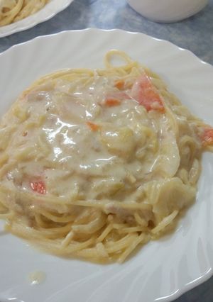 ツナのクリームパスタ-レシピのメイン写真