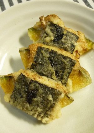 糖質制限！かぼちゃとチキンの海苔天♪-レシピのメイン写真