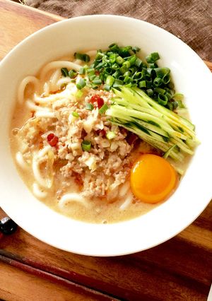 棒棒鶏のタレで作る担々麺風うどん。-レシピのメイン写真