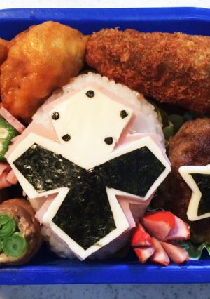 ☆キャラ弁☆ニンニンジャーシロニンジャー-レシピのメイン写真