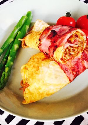 ベーコンオム焼きそば-レシピのメイン写真