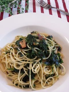 青さ海苔たっぷりのペペロンチーノ-レシピのメイン写真