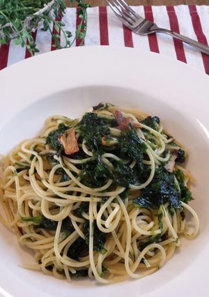 青さ海苔たっぷりのペペロンチーノ-レシピのメイン写真