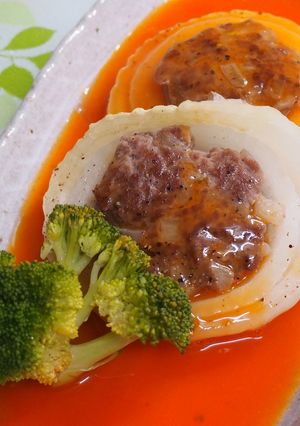 新タマステーキ＊野菜ジュースソース-レシピのメイン写真