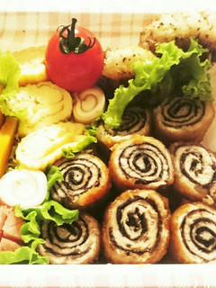 お弁当に!豚のくるくる肉巻き-レシピのメイン写真