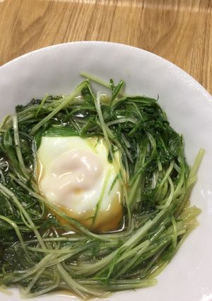 1人分・玉子入り水菜の炒め煮-レシピのメイン写真