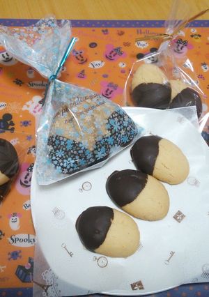 簡単！バレンタインにもチョコがけクッキー-レシピのメイン写真