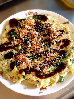 覚書子供と簡単ランチ挽き肉野菜お好み焼き-レシピのメイン写真