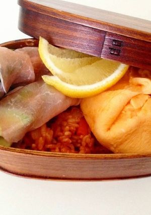 ふわふわ卵のオムライス弁当♪-レシピのメイン写真