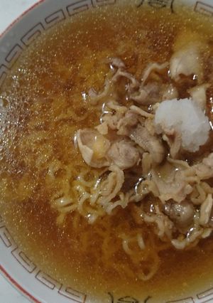 即席ラーメンでおろし肉中華　Ｂ級グルメ-レシピのメイン写真