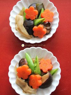 干し椎茸と昆布出汁で✿人参の精進煮-レシピのメイン写真
