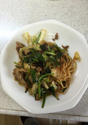 ニラ焼きソバ-レシピのメイン写真