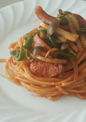 うどんアレンジ★かんたんナポリタン-レシピのメイン写真