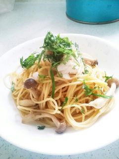 ツナときのこの柚子こしょうパスタ-レシピのメイン写真