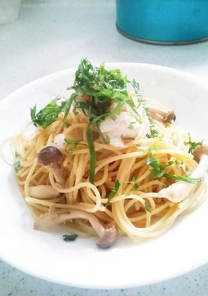 ツナときのこの柚子こしょうパスタ-レシピのメイン写真
