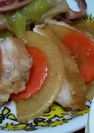 鶏ﾓﾓでｺﾞﾏ酢醤油の照り焼き-レシピのメイン写真