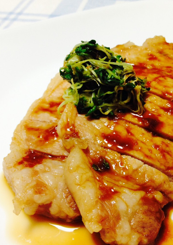 厚切り豚肉のさっぱり生姜焼き♪-レシピのメイン写真