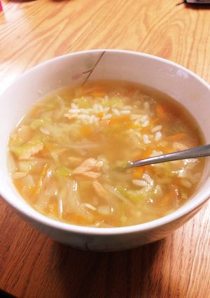 ダイエット鮭入りスープ ご飯入り＊-レシピのメイン写真