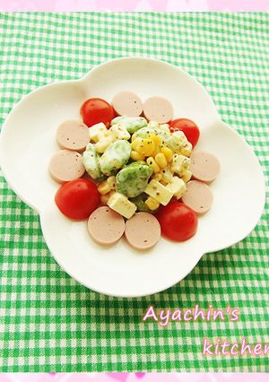 ♡ちょっぴりキュートなそら豆サラダ♡-レシピのメイン写真