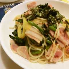 รูปของ 冷蔵庫の残り物でコクうま和風パスタ☆