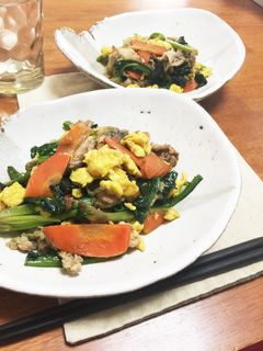 ほうれん草のにんにく×オイスター炒め-レシピのメイン写真