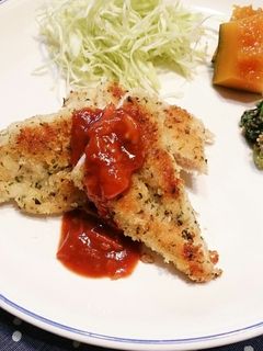 ささみでミラノ風カツレツ☆トマトソース☆-レシピのメイン写真