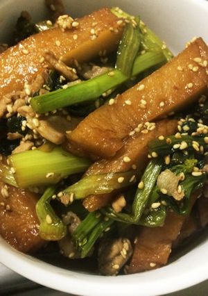 小松菜と薩摩揚の煮物-レシピのメイン写真