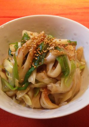 大好評！ちくわとネギのニンニクバター炒め-レシピのメイン写真