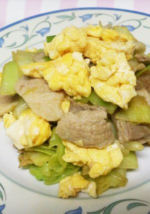 キャベツと豚バラの玉子炒め-レシピのメイン写真