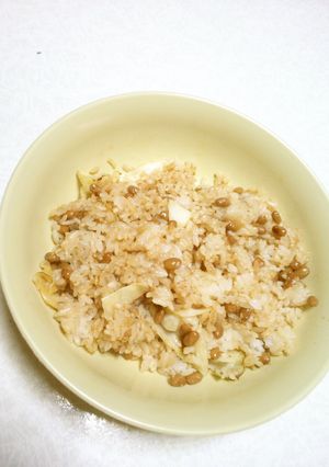 キャベツ納豆チャーハン-レシピのメイン写真
