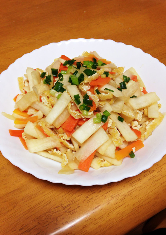 ＊大根 人参 油揚げの麺つゆ炒め＊-レシピのメイン写真