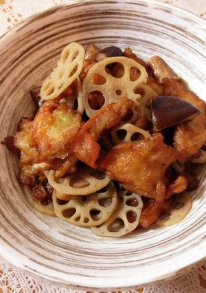 お弁当にも♡加賀揚げとレンコンの煮物-レシピのメイン写真