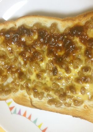明太マヨ納豆トースト-レシピのメイン写真