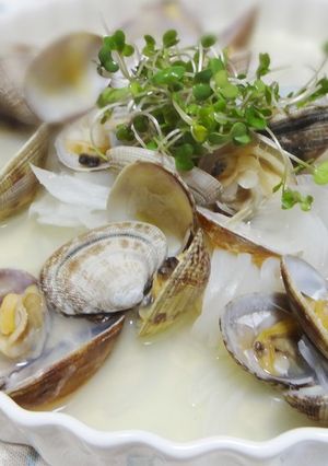 新玉ねぎであさりの酒蒸しW旬!-レシピのメイン写真