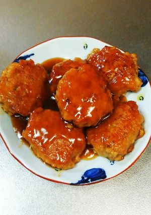 鶏ひき肉とレンコンの簡単和風ハンバーグ-レシピのメイン写真