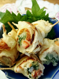 彩り綺麗☆ちくわ巻き天ぷら-レシピのメイン写真
