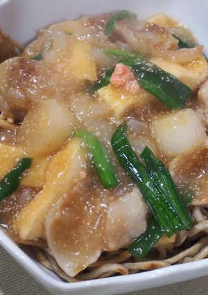タラコのあんかけお蕎麦で皿うどん-レシピのメイン写真