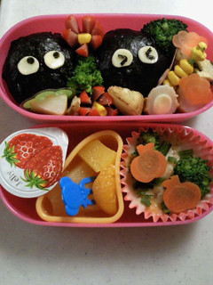 キャラ弁 まっくろくろすけ-レシピのメイン写真