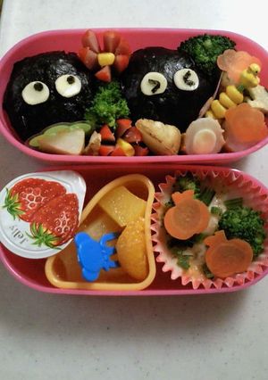 キャラ弁 まっくろくろすけ-レシピのメイン写真
