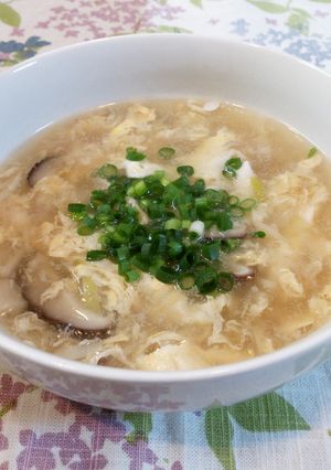 ♪干し貝柱＆椎茸のネギスープ♪-レシピのメイン写真