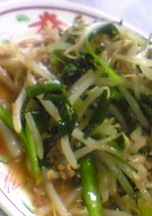 大葉にんにく醤油で♪にらもやし炒め-レシピのメイン写真