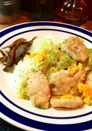 鶏たまキャベツのさっぱりねぎ塩だれ。-レシピのメイン写真