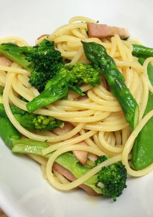 茅乃舎野菜だしと菜の花で*春野菜のパスタ-レシピのメイン写真