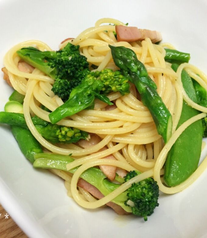 茅乃舎野菜だしと菜の花で＊春野菜のパスタ-レシピのメイン写真