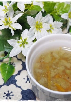 離乳食中期　にんじんかぼちゃなすスープ-レシピのメイン写真